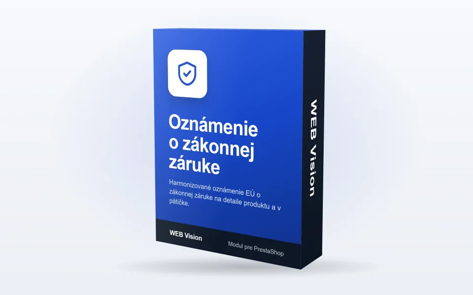 Oznámenie o zákonnej záruke – snímka obrazovky 1