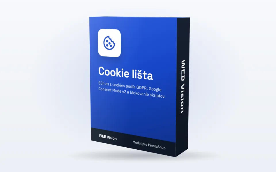 Cookie lišta pre PrestaShop s Google Consent Mode v2 | WEB Vision